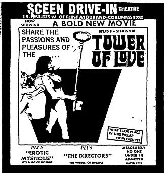 1982 ad Hi-Vue Theatre, Durand